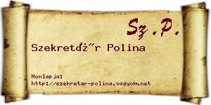 Szekretár Polina névjegykártya
